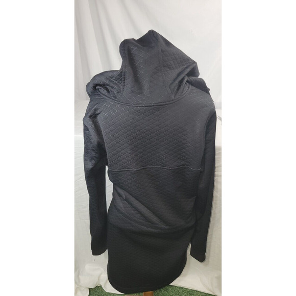 The North Face Womens Medium Black Diamond Quilt Pattern Hooded Snap Zip Jacket - Picture 8 of 10